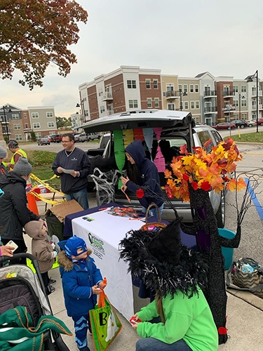 Dental team members at Halloween event