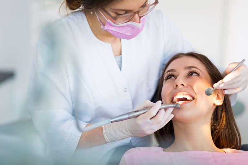 patient visiting their dentist in Dyer